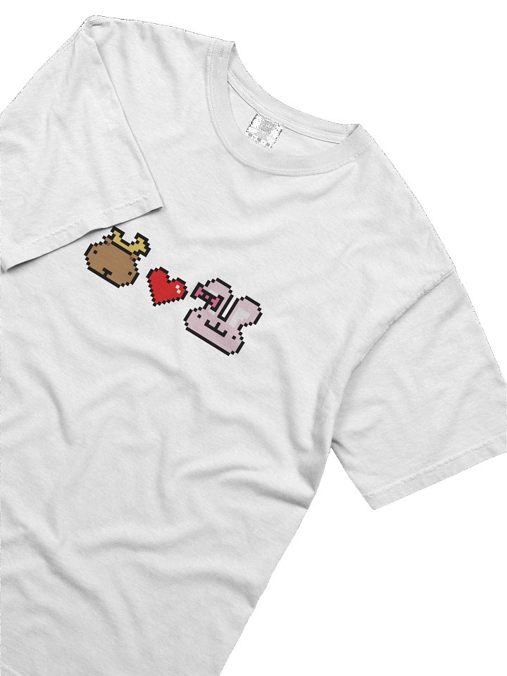 Pixel Capy and Bunni heart Tee product image (37)