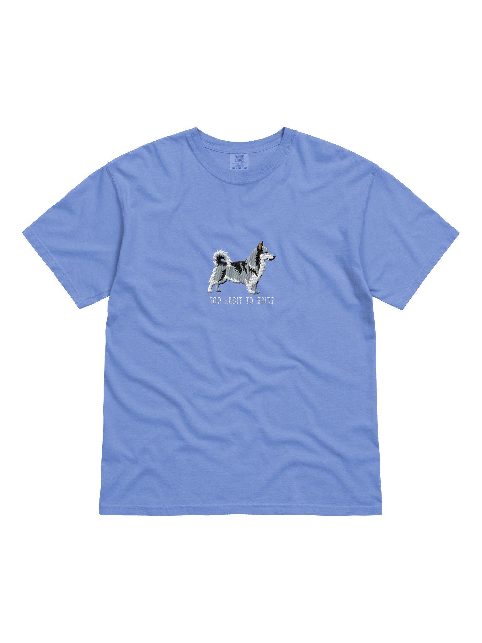 Too Legit to Spitz T-Shirt(Embroidered) of a Swedish Vallhund(Gray) product image (4)