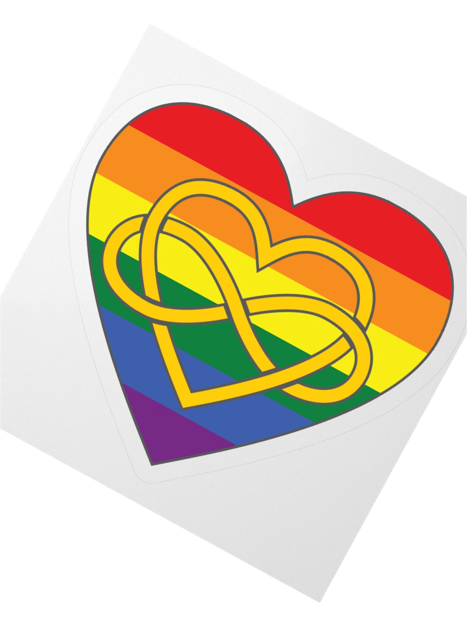 Rainbow Pride Flag Polyamory Infinity Heart Sticker product image (6)