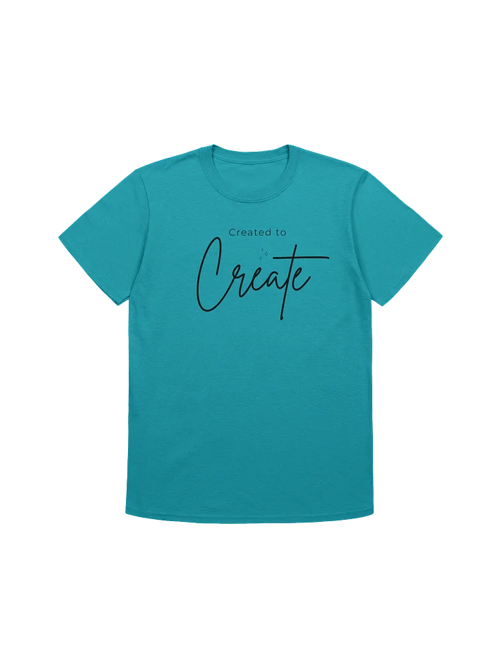 Created to Create Teal and Black T-Shirt |Cristian Inspirational Shirt |Faith-Based Creative Tee product image (1)