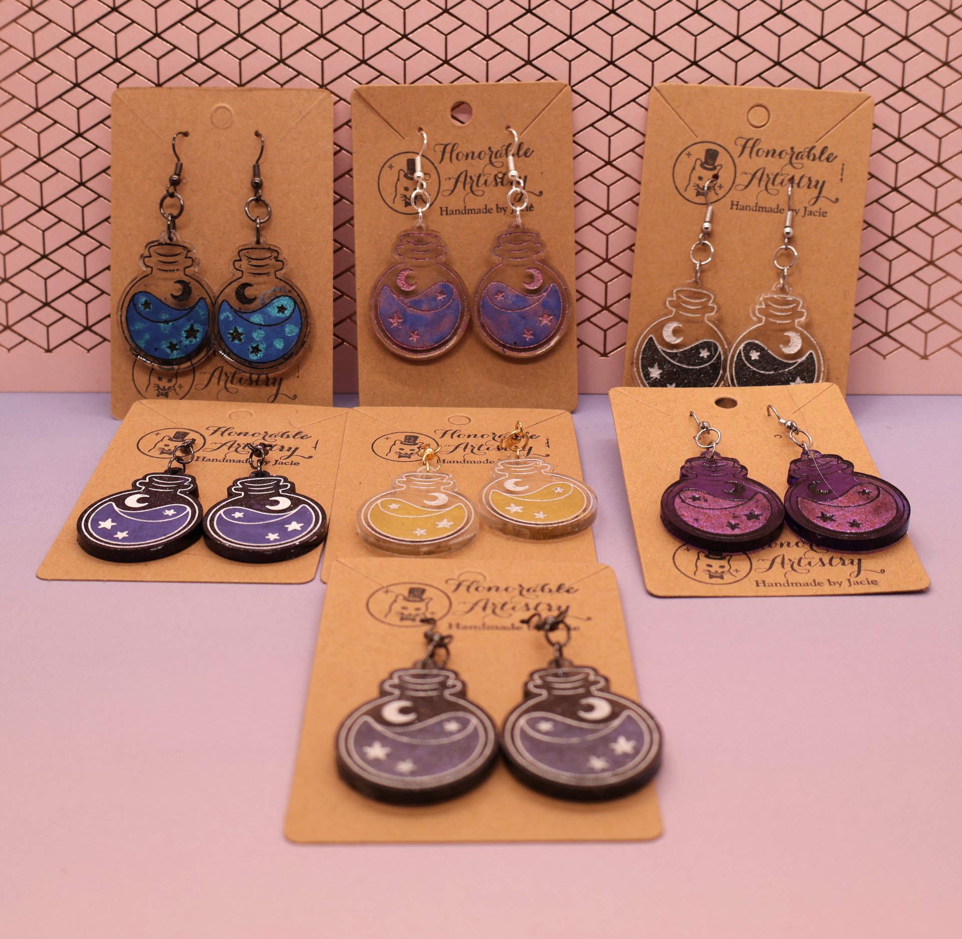 Celestial Potion Bottle Earrings product image (1)