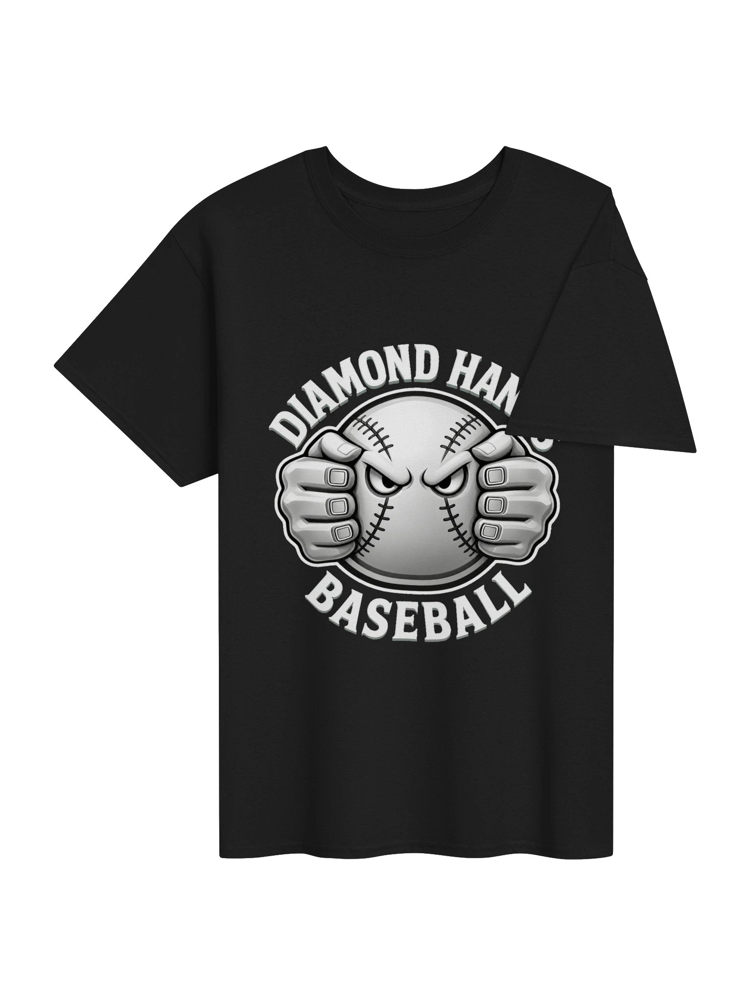 Diamond Hands Baseball Monochrome Tee product image (4)