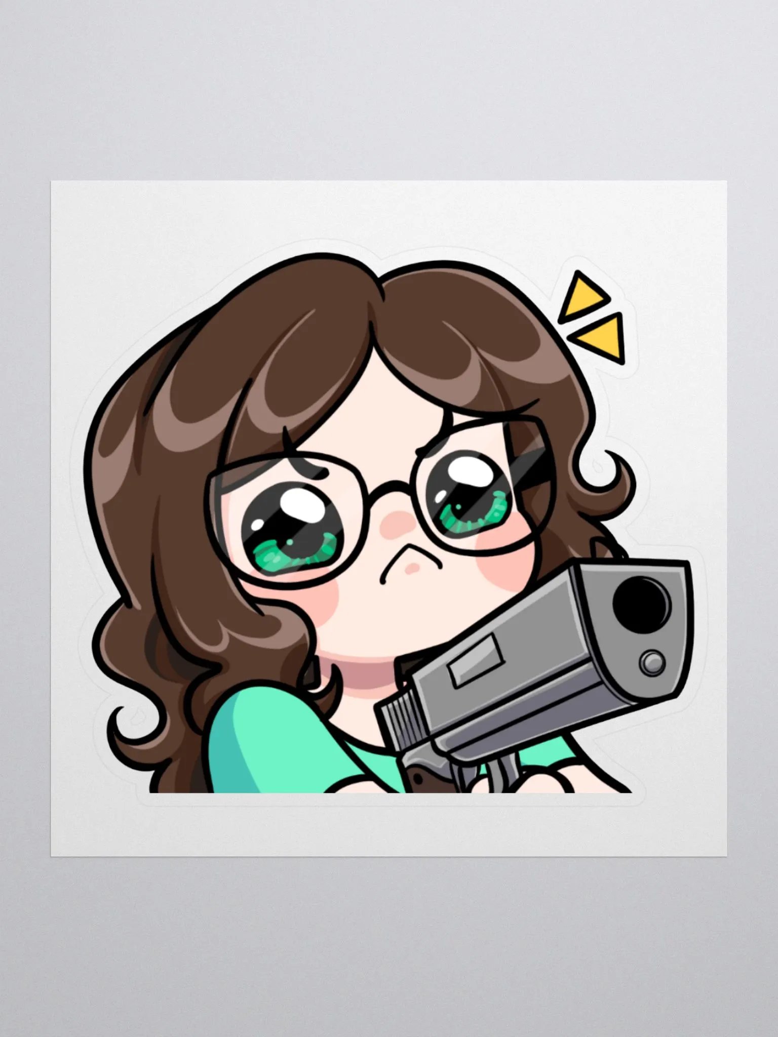 Pew Large Kiss-Cut Sticker product image (1)