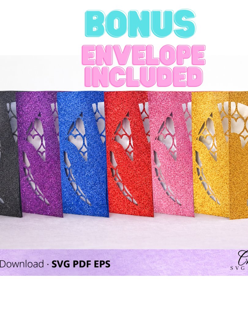 I Love You in ASL Tri-Fold Card SVG Greeting Card Design with Bonus Envelope product image (7)