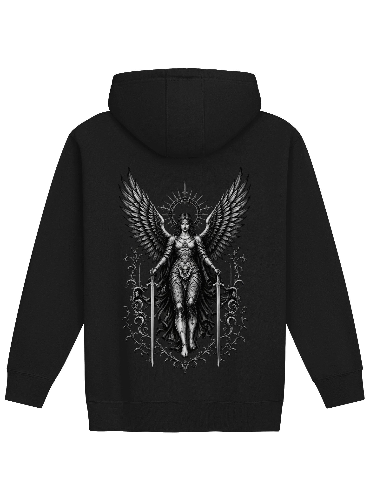 Winged Hooded Sword Fantasy Frame Hoodie product image (19)