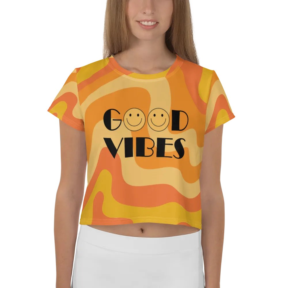 Good Vibes Swirly Crop Tee product image (1)