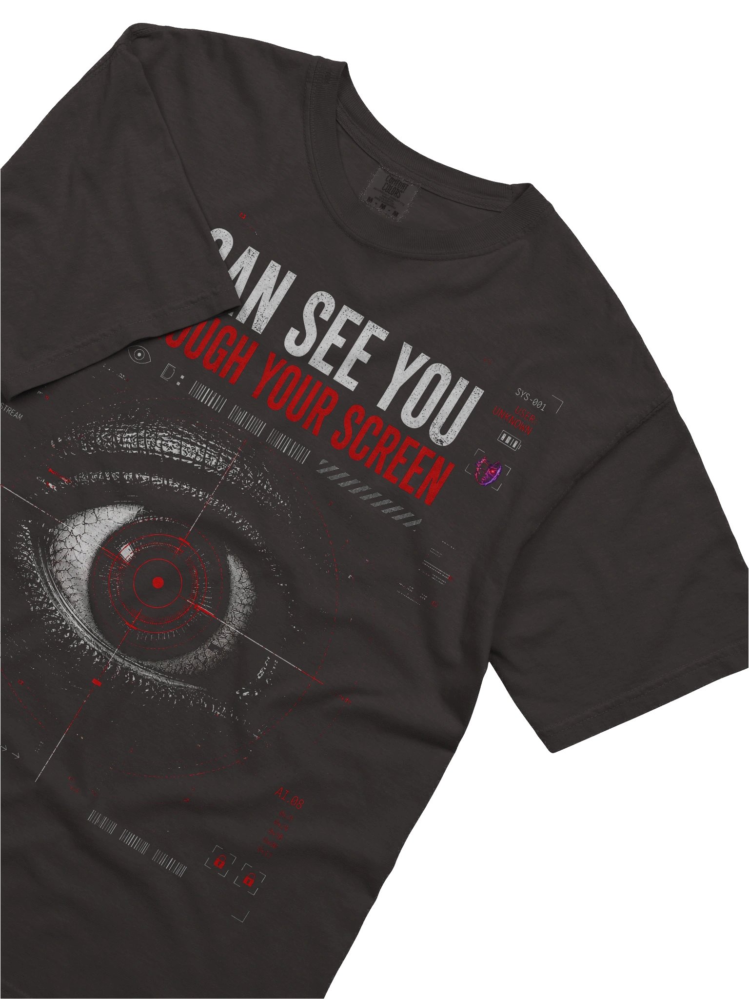 I CAN SEE YOU – AI Surveillance Cyberpunk T-Shirt | Glitch Horror Streetwear product image (5)