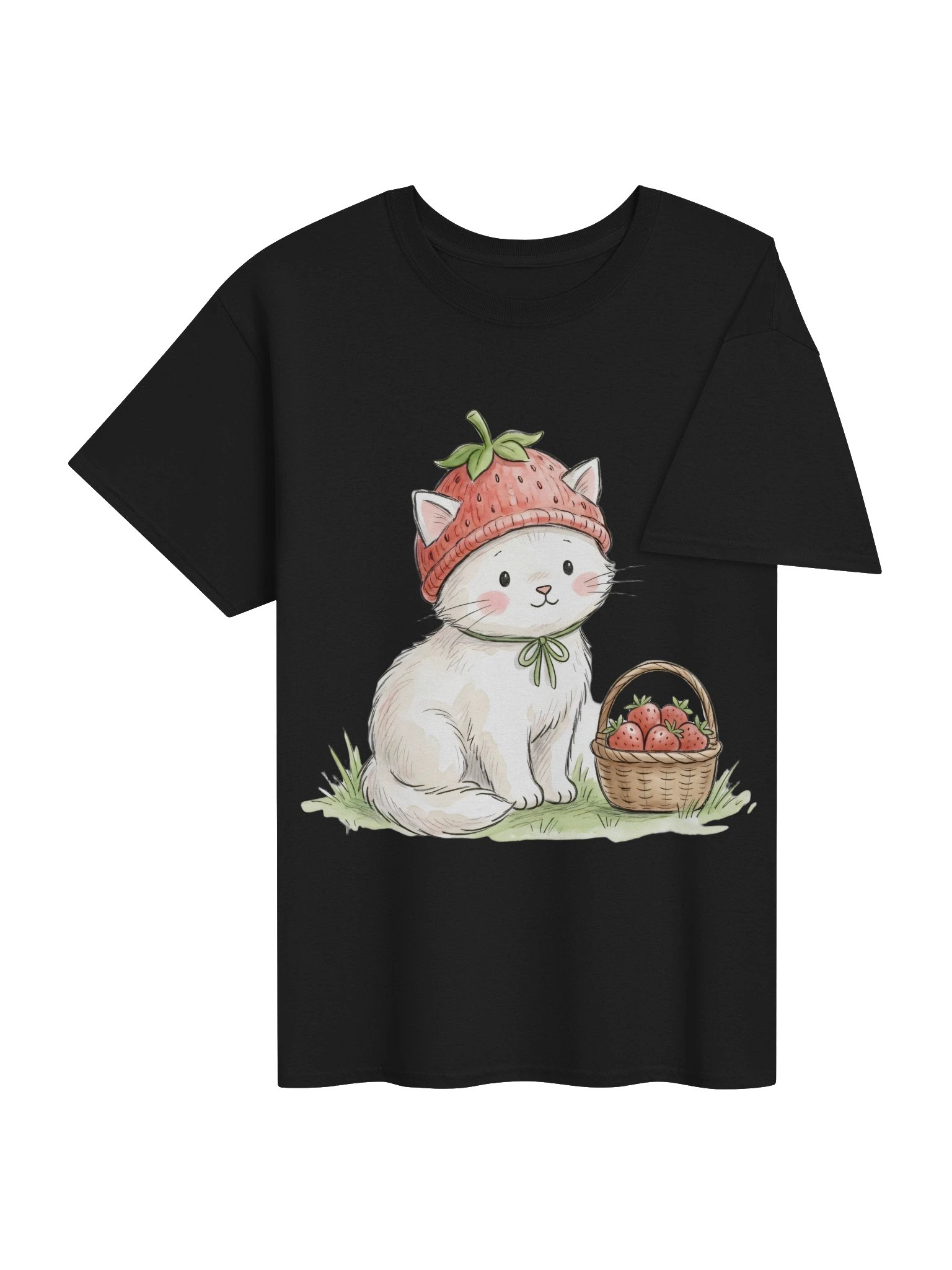 Strawberry Hat Kitten Tee product image (7)