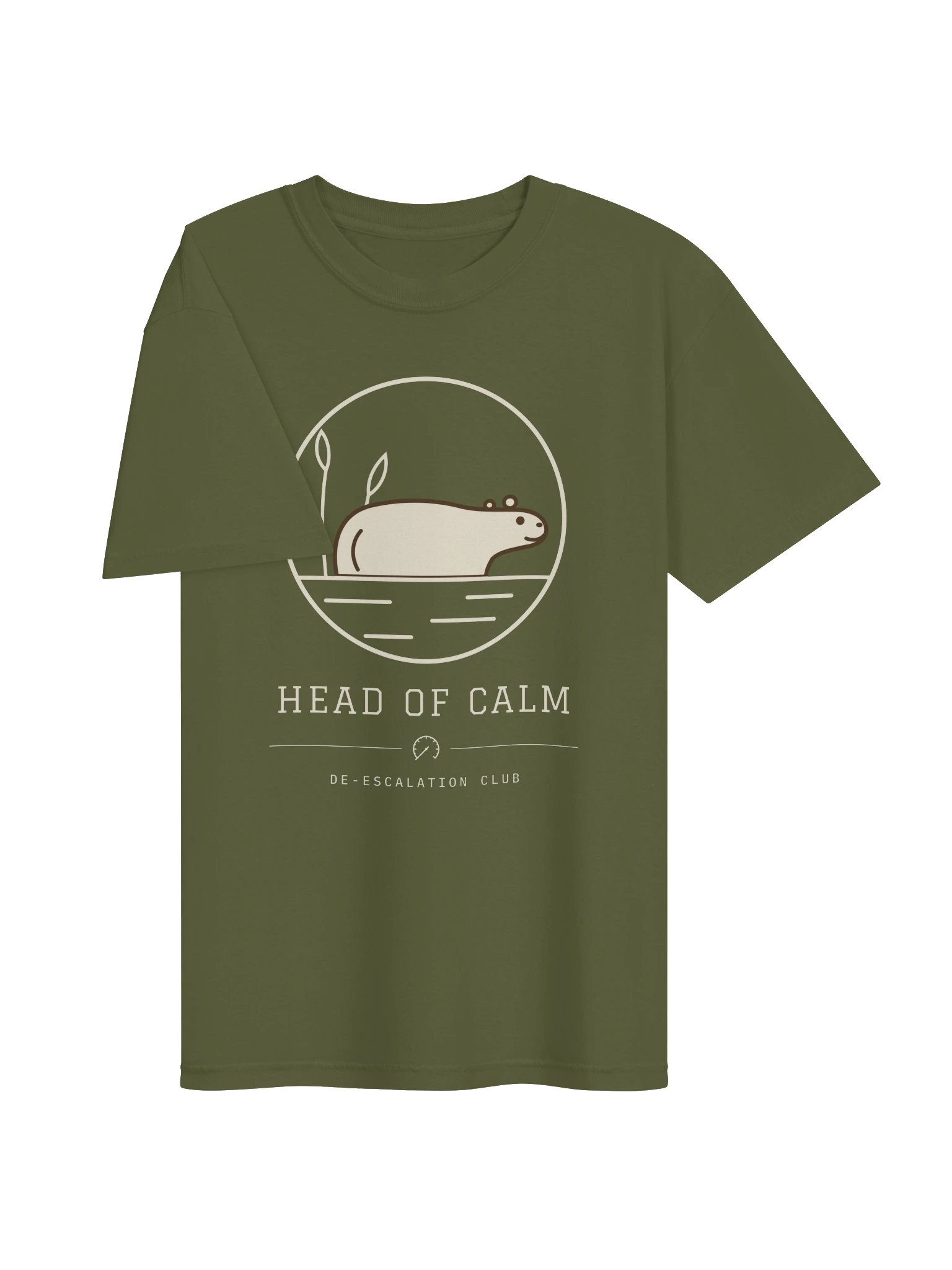 Capybara Head of Calm Comfort Colors Tee, De-escalation Club, Calm Animal Shirt product image (3)