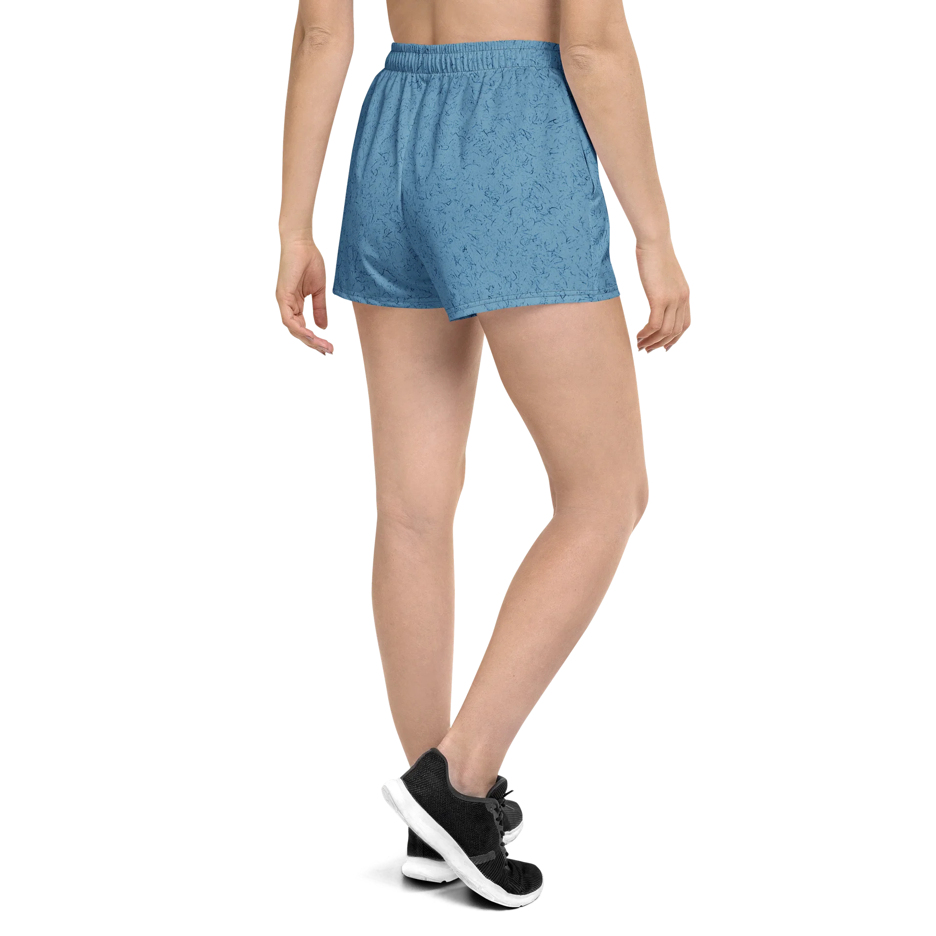 Blue Textured All-Over Print Athletic Shorts product image (8)