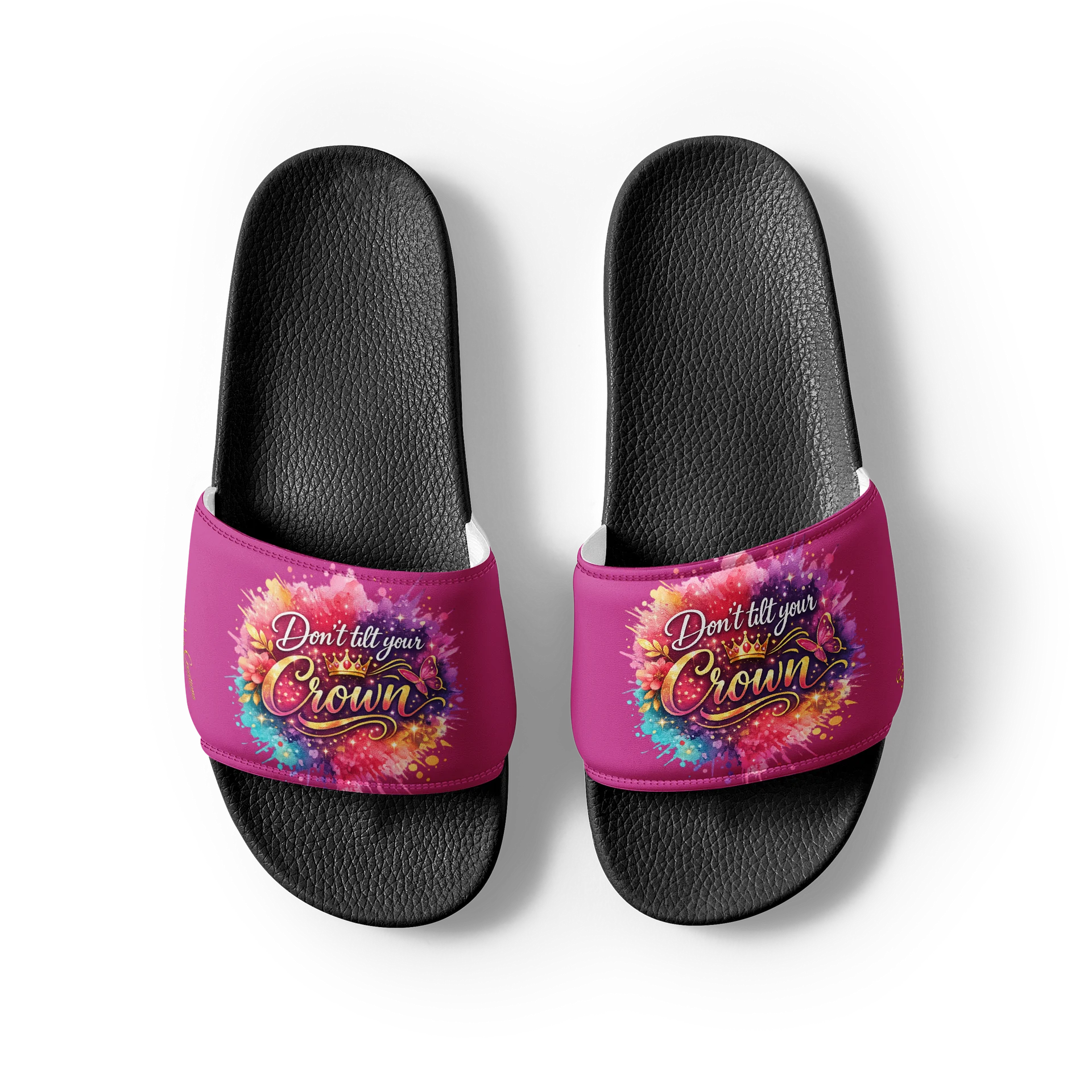 Don't Tilt Your Crown Women's Slides product image (4)