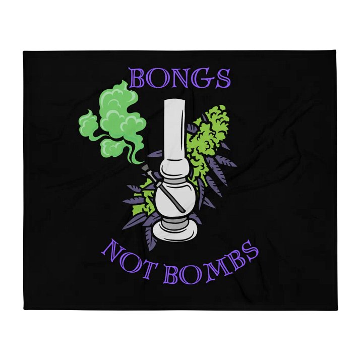 Bongs Not Bombs Throw Blanket product image (2)