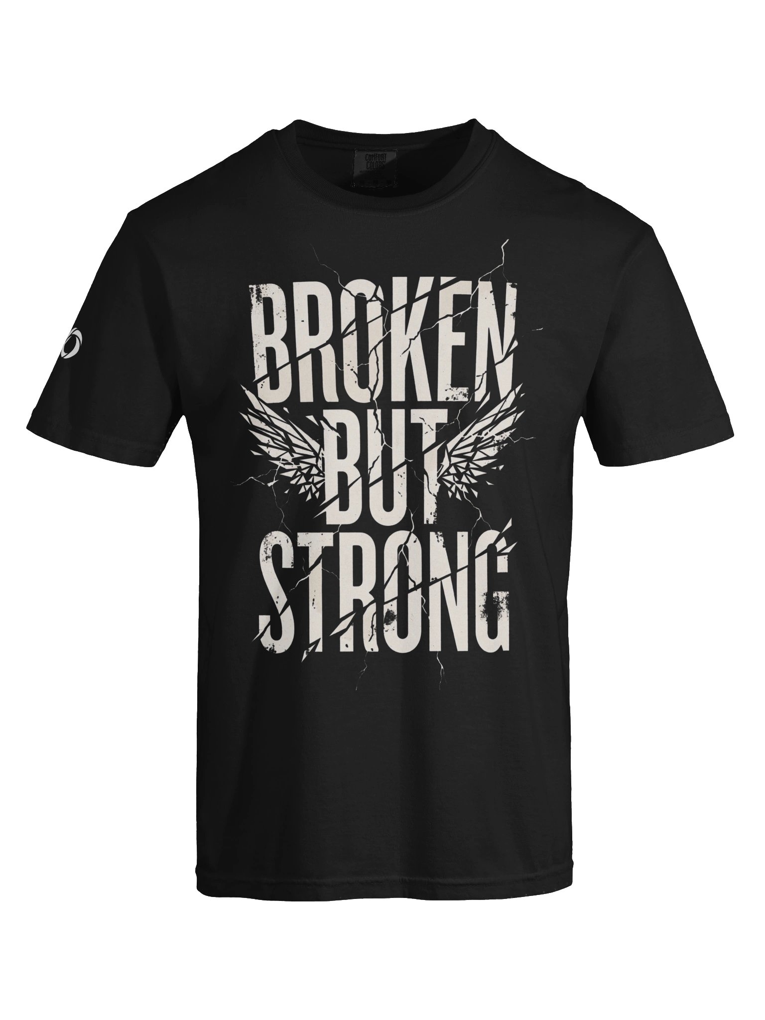 Broken But Strong — Wings & Distressed Typography Tee product image (12)