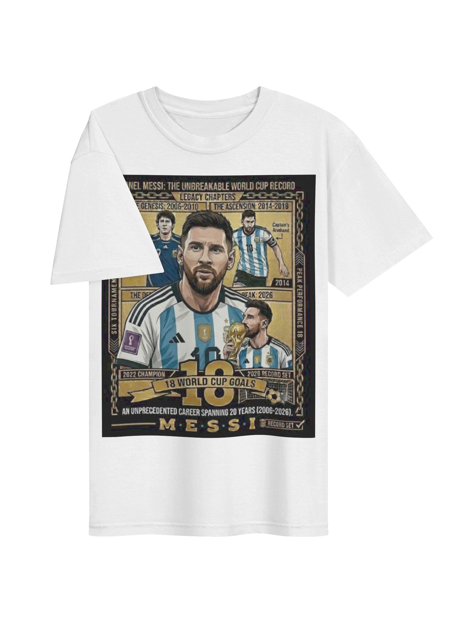 Messi 18 Goals T-Shirt - All Time World Cup Top Scorer Graphic Tee product image (40)