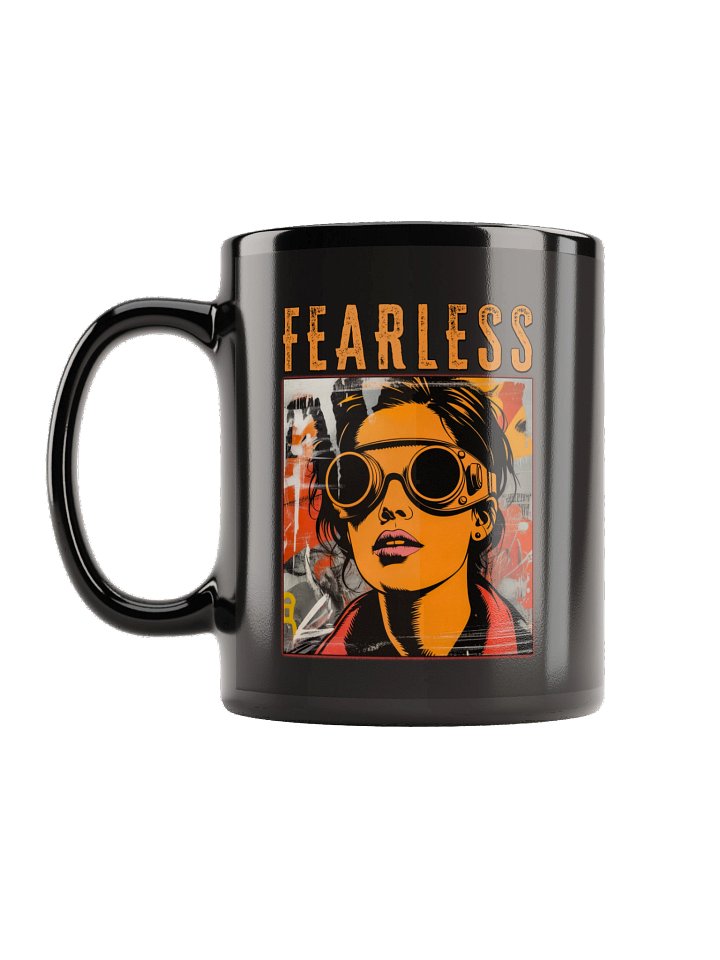 FEARLESS Punk Goggle Graphic Ceramic Mug – Black product image (1)