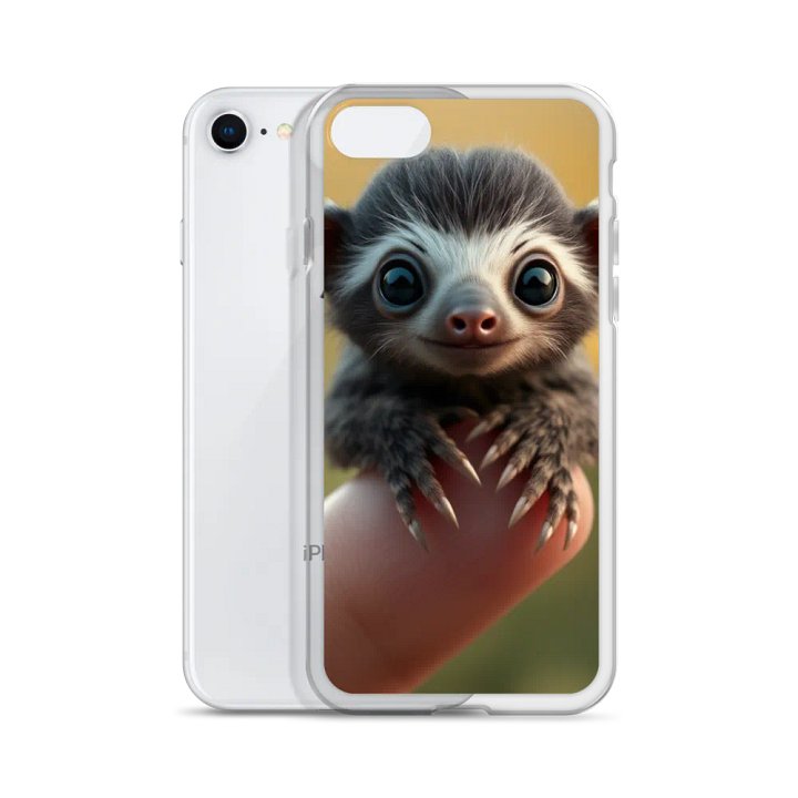 Whimsical Tiny Sloth on a Finger iPhone® Case product image (51)