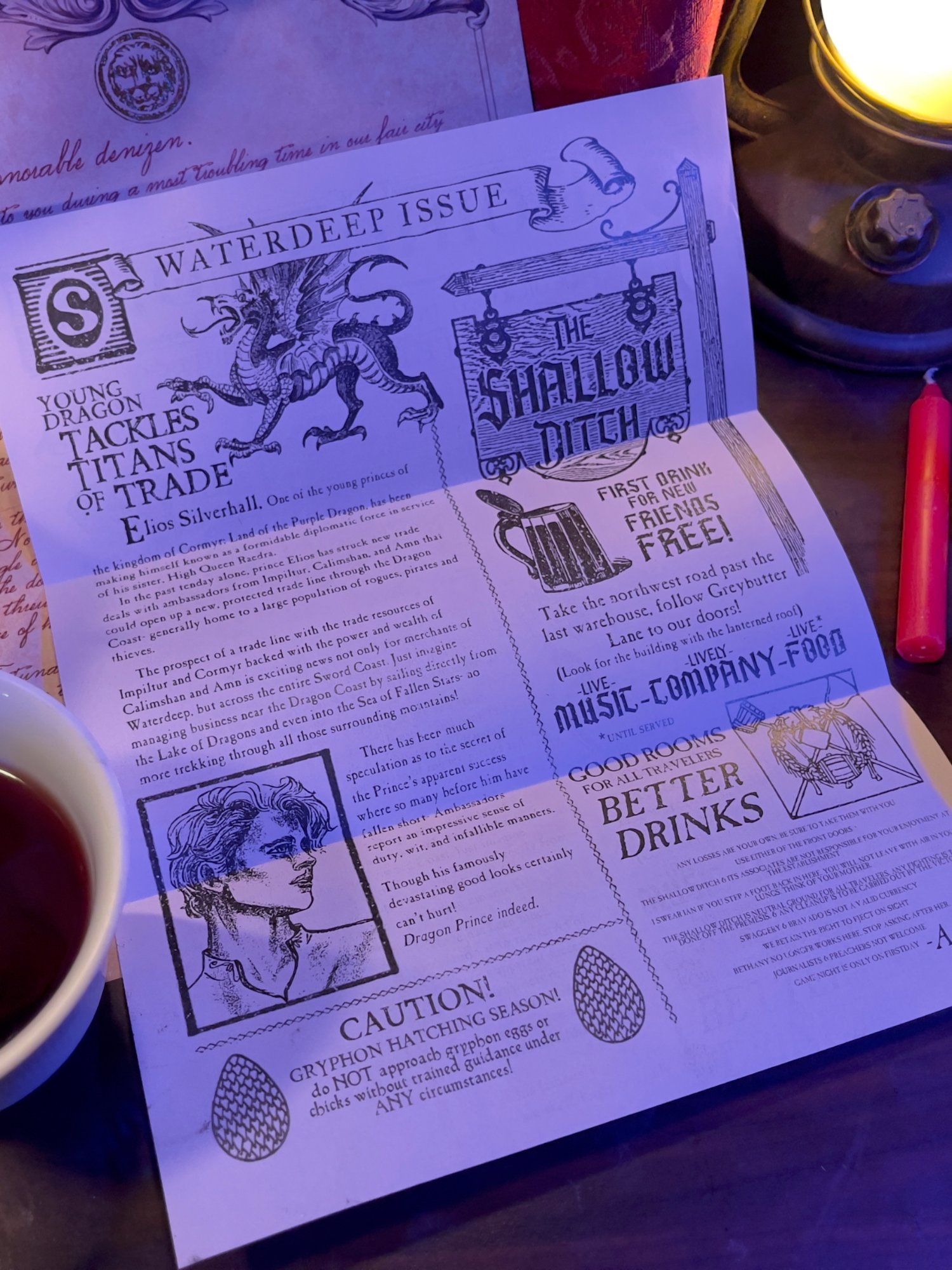 Editable Fantasy Newspaper Template - "The Sending Stone" product image (6)