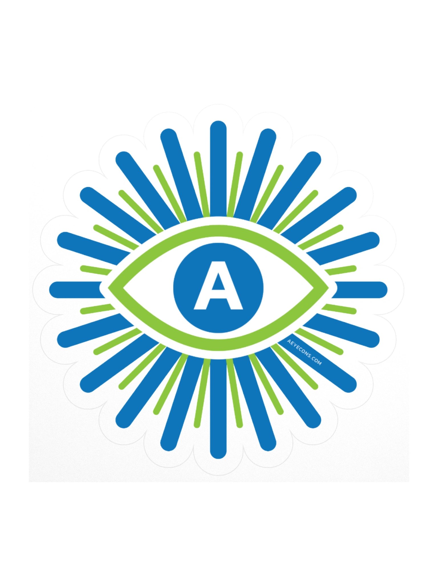 Official Logo of AI™ Burst Kiss-Cut Sticker | AI Sticker | AEYECONS™ product image (1)