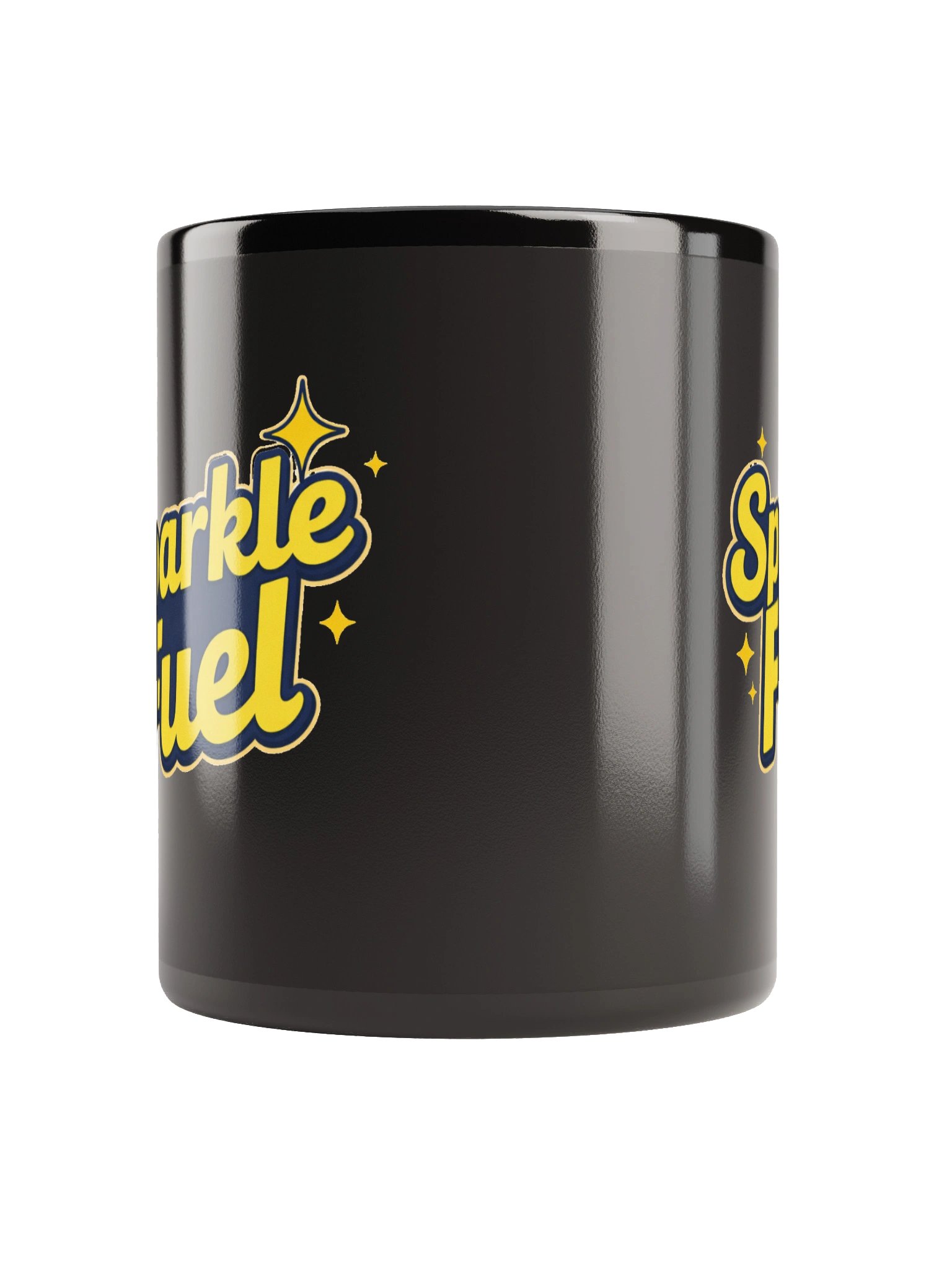 Sparkle Fuel Black Coffee Mug – Cute Motivational Ceramic Cup for Coffee & Tea Lovers ✨ product image (5)
