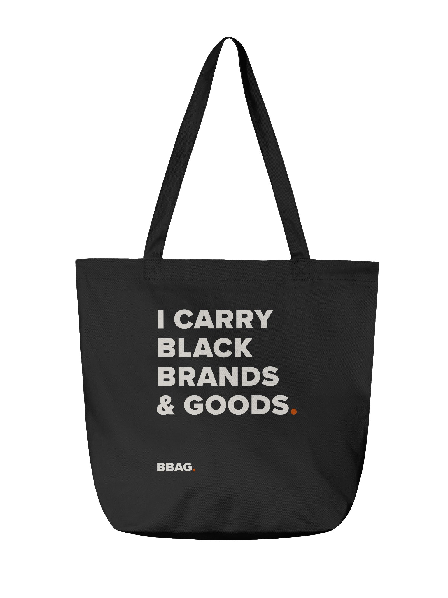 CARRY THE BBAG. Black Canvas Tote product image (2)