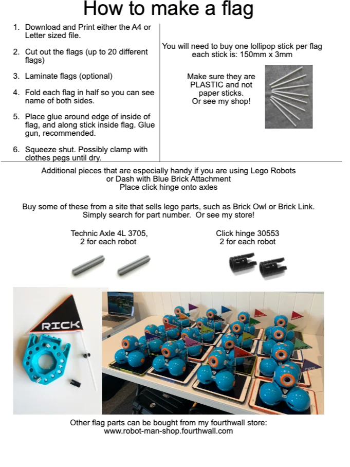 PDF: 20 Robot FLAGS to download and print! product image (4)