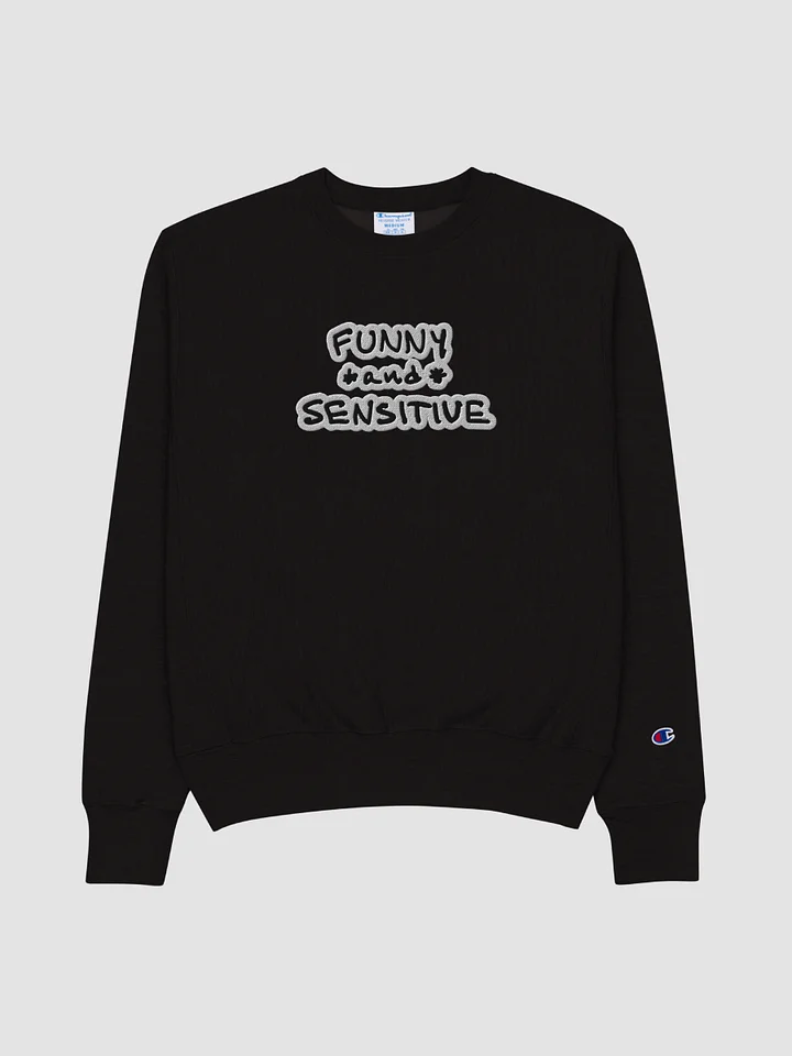 FUNNY *and* SENSITIVE (bubble design) embroidered Champion Crewneck Sweatshirt product image (1)