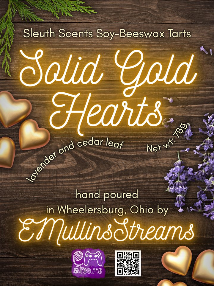 Solid Gold Hearts Wax Melts product image (1)