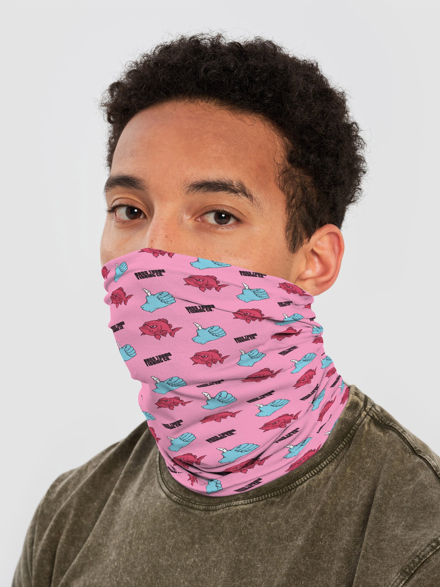BTFC Pink Pattern Neck Gaiter product image (2)