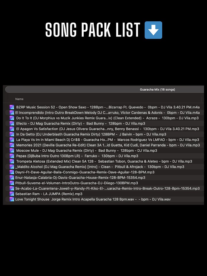 Guaracha Mix – Song Pack product image (2)