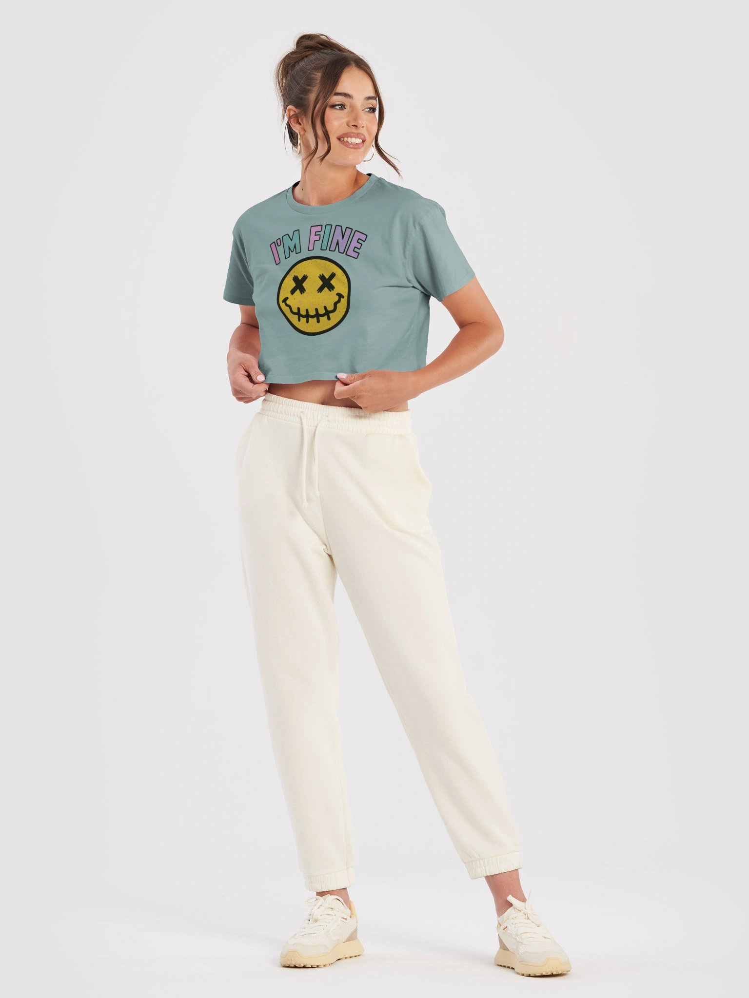I’m Fine Smile Crop Top product image (9)