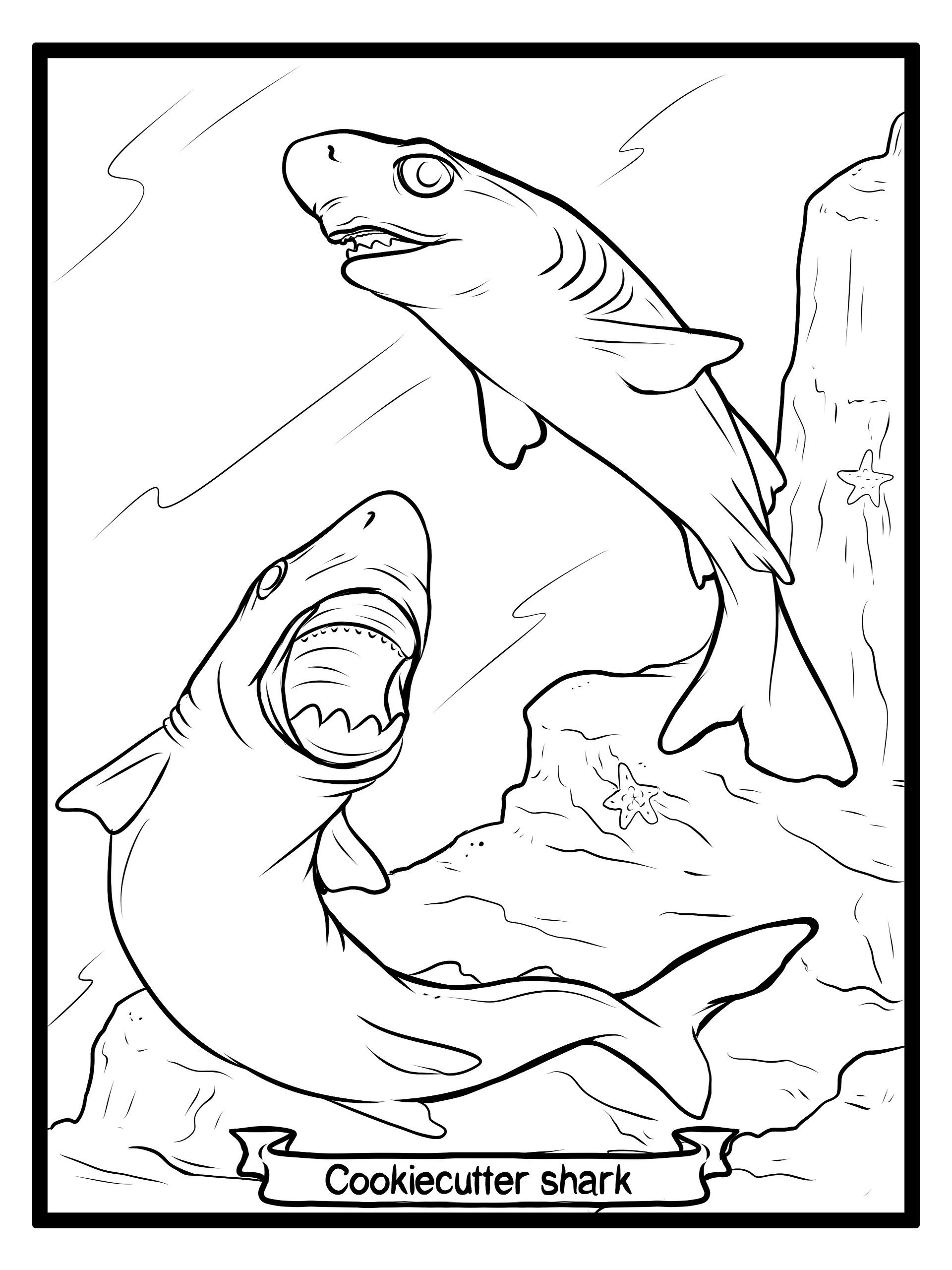 Cookiecutter Shark Coloring pages product image (1)