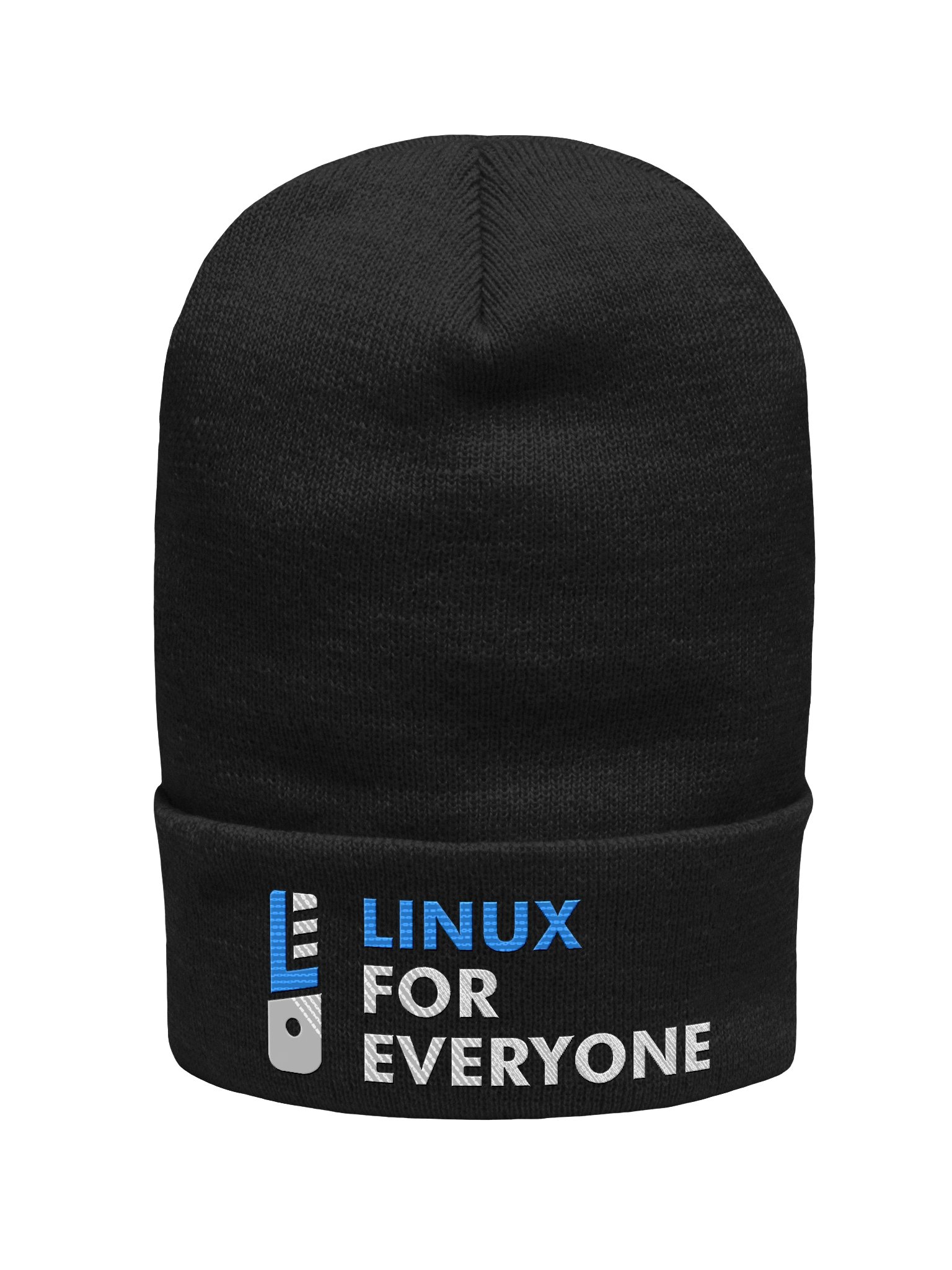 L4E Cuffed Beanie: Dark Mode Aqua product image (2)