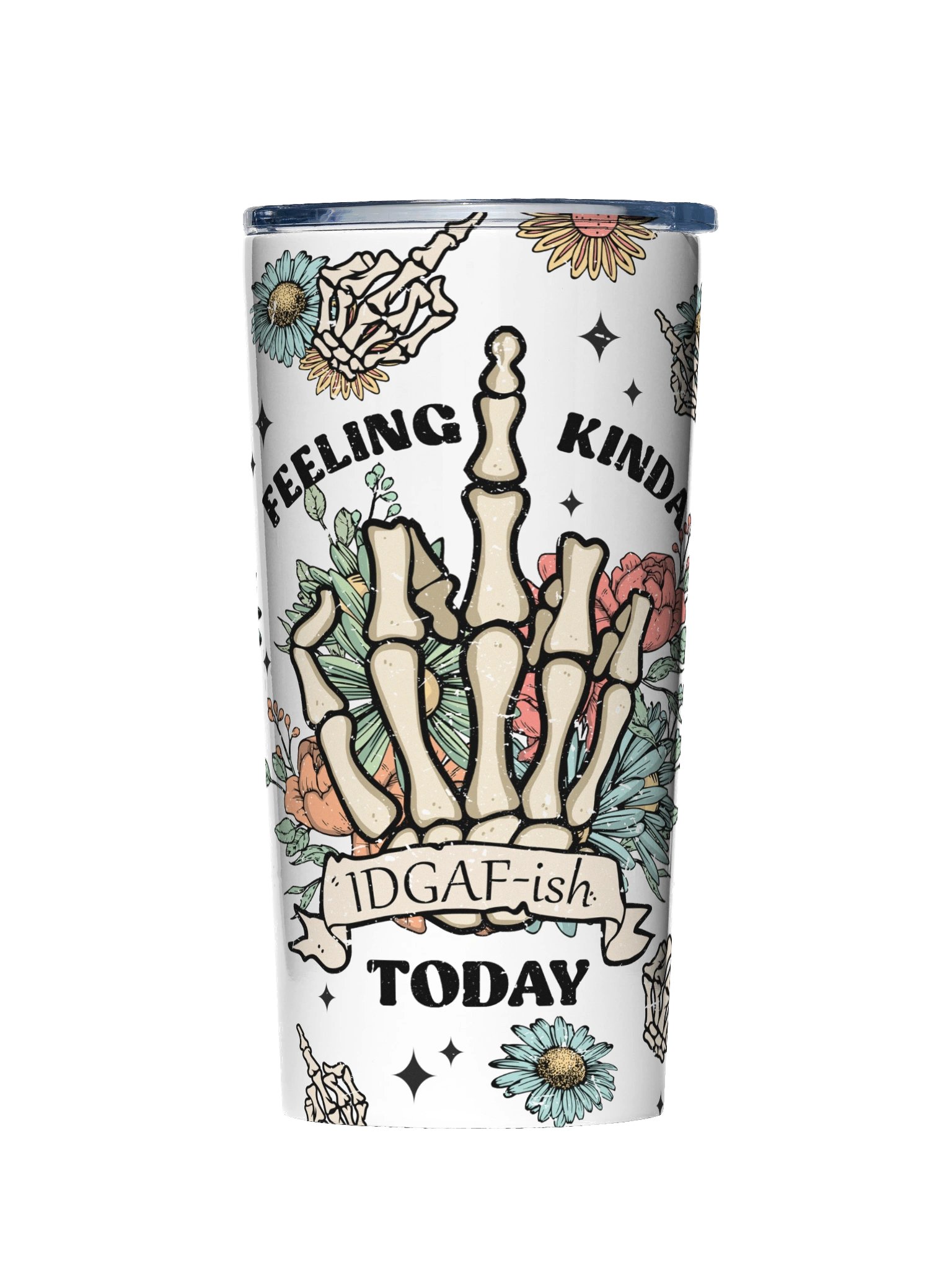 IDGAF-ish Floral Stainless Steel Tumbler product image (1)