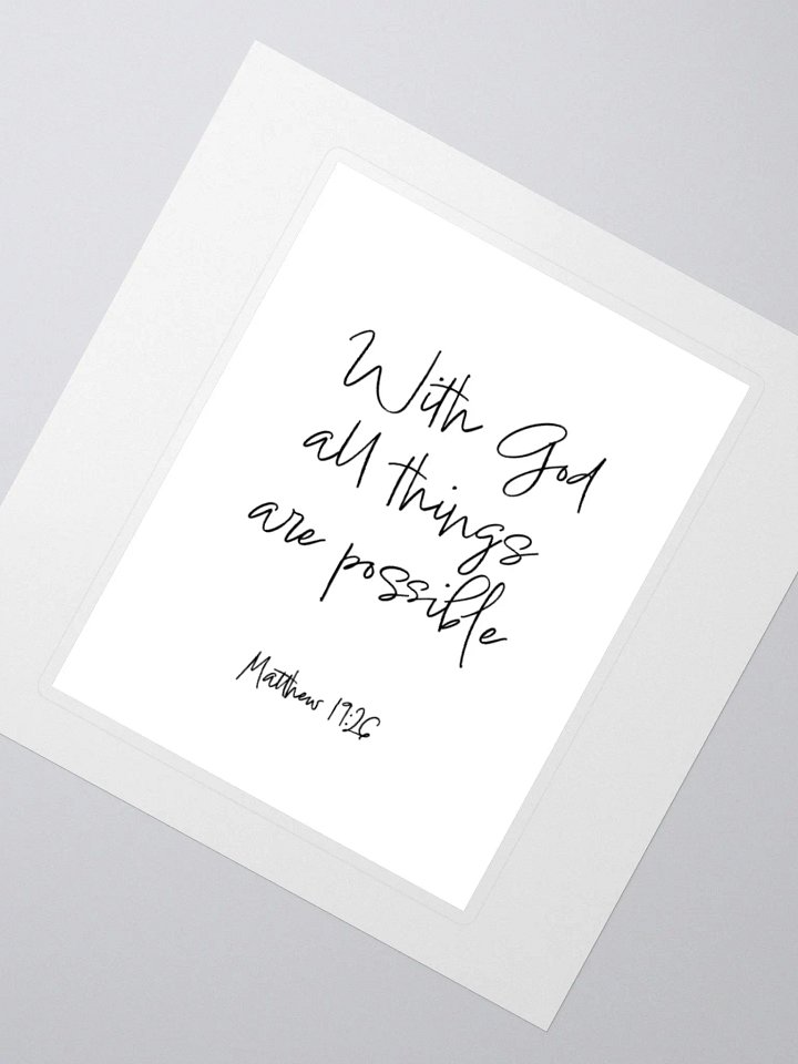 With God All Things Are Possible - Sticker product image (2)