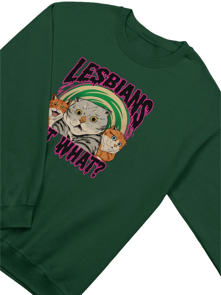 Funny "LESBIANS EAT WHAT" Crewneck Sweatshirt product image (6)