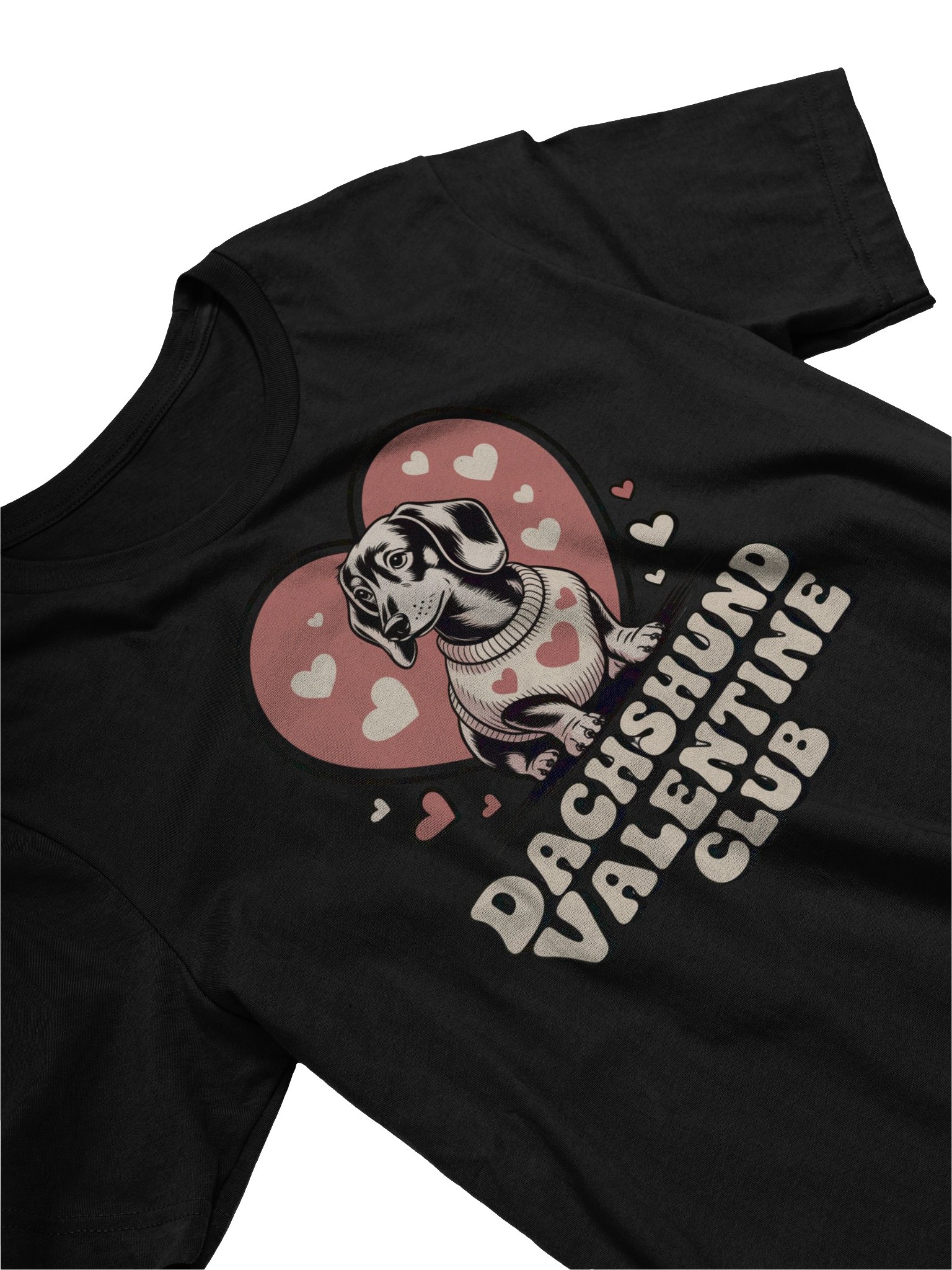 Dachshund Valentine Club Shirt – Retro Valentine Dachshund Dog Lover Tee product image (3)