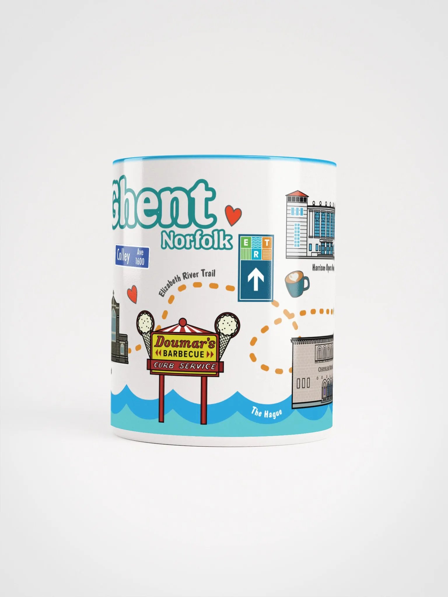 Ghent, Norfolk Virginia Coffee Mug - Color Inside product image (5)