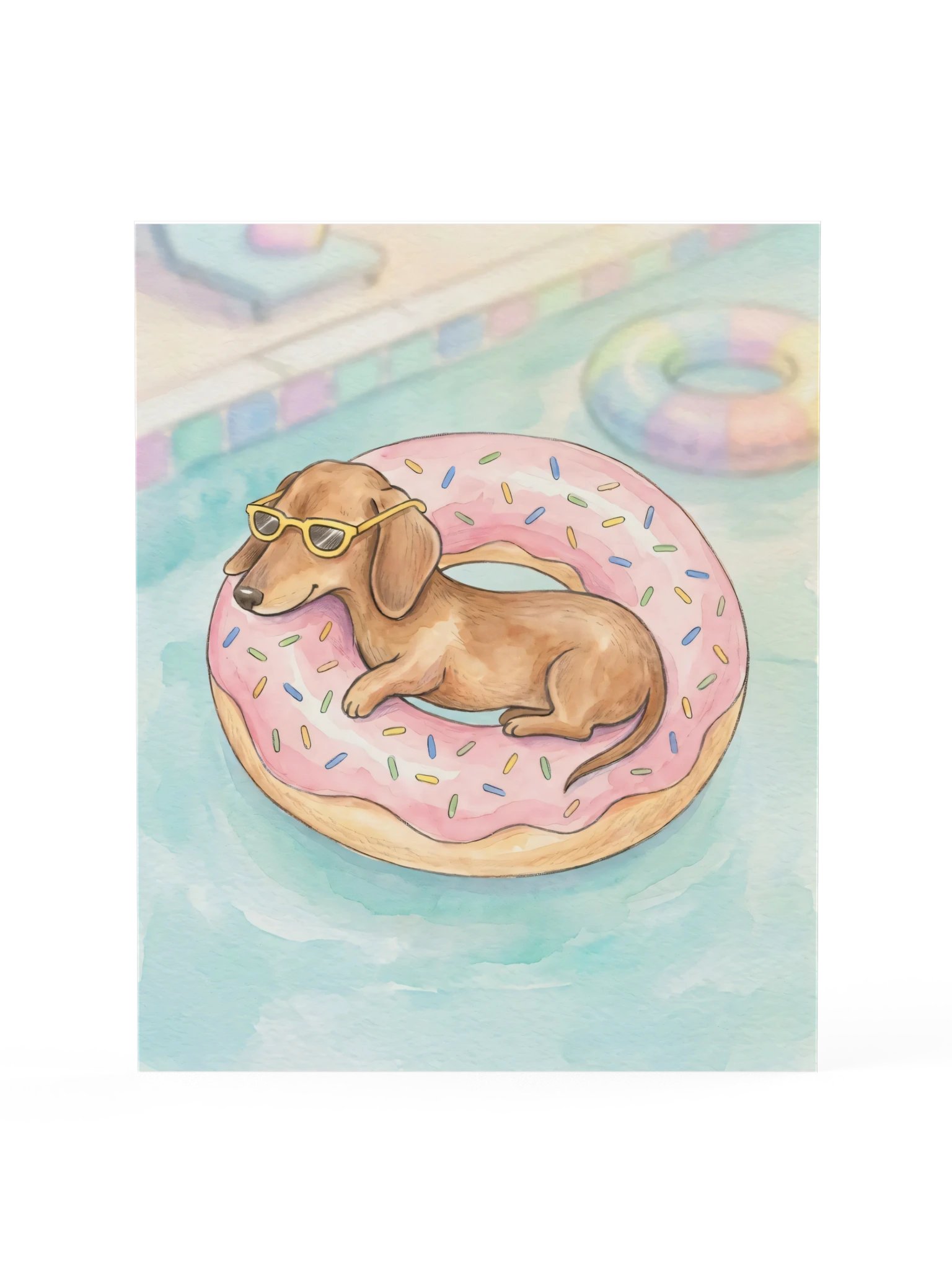 Donut Float Doxie Poster product image (15)