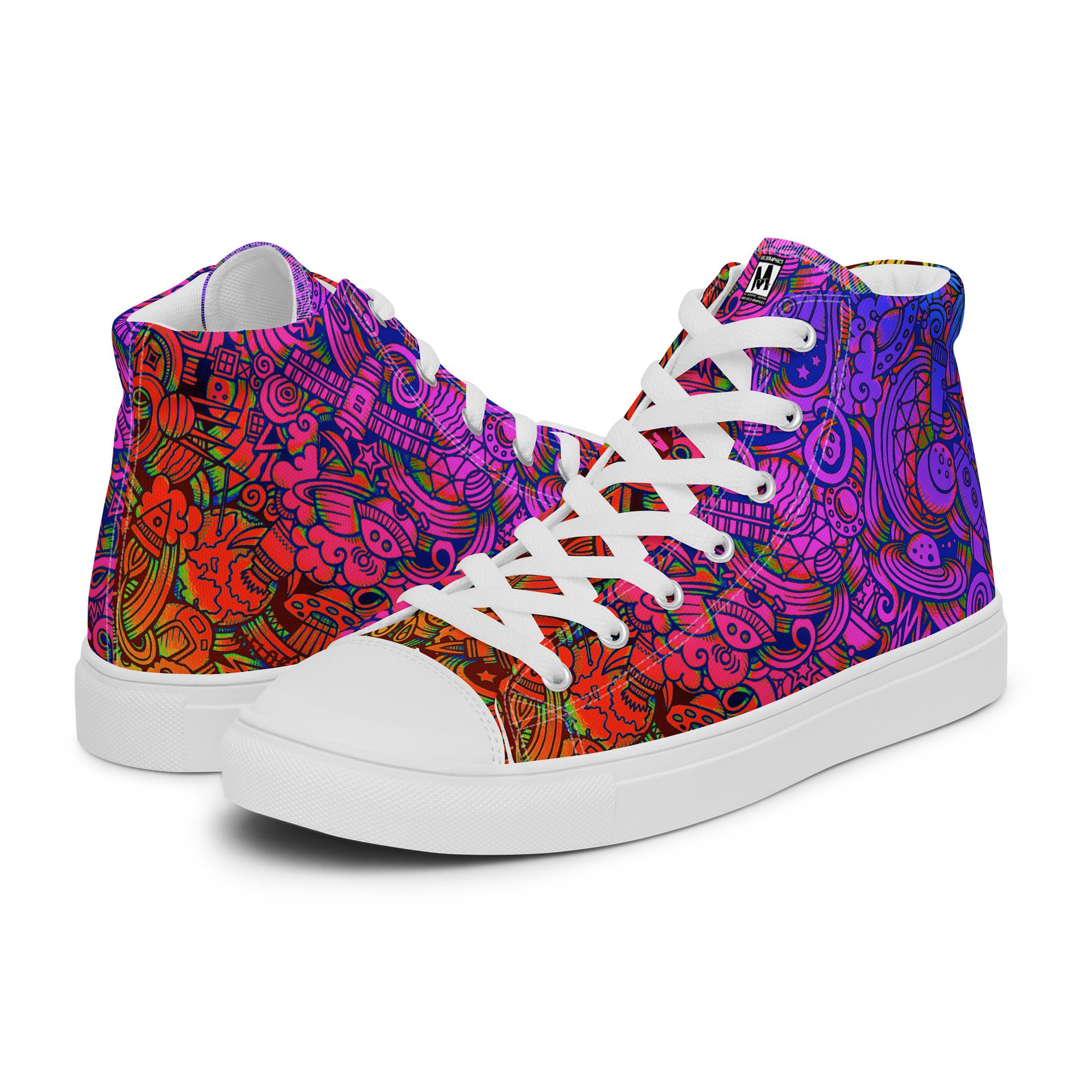 Rainbow Space Scribble - Women's High Tops | #MadeByMELO product image (4)