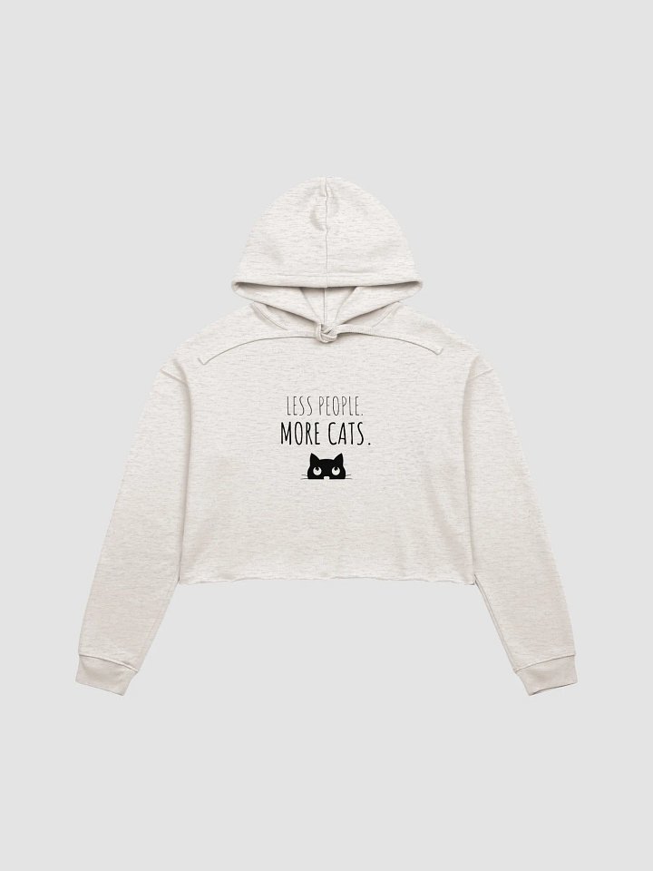 Feline Vibes Attitude Crop Hoodie product image (2)