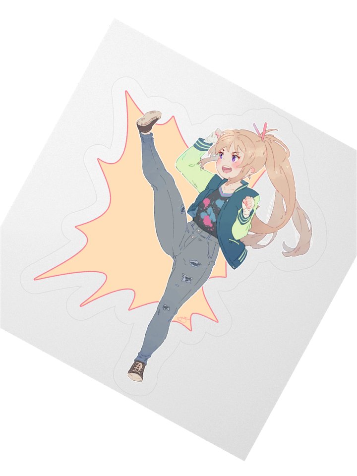 Chibi Kick Sticker – Surrender Comics product image (2)