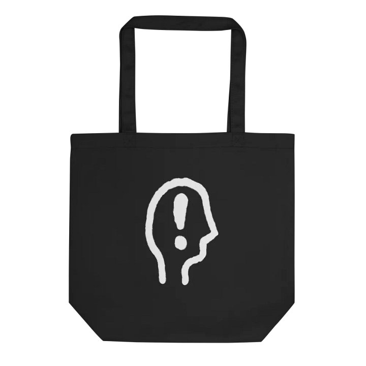 EXCLAIMING MENTALLY (white design) tote bag product image (1)
