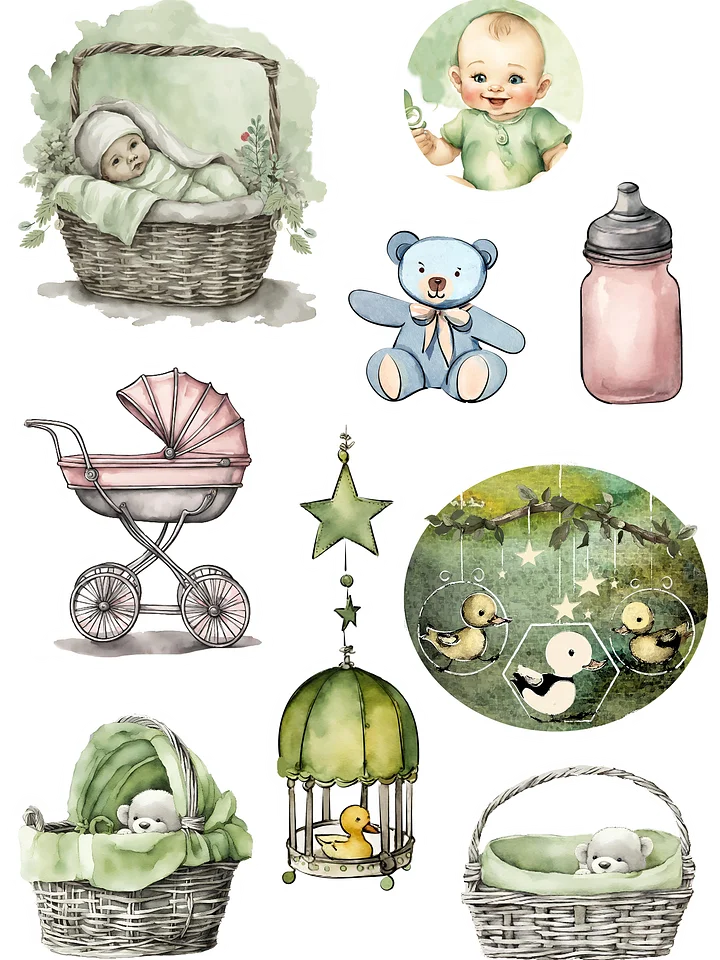 Pegatinas vintage para bebés product image (1)