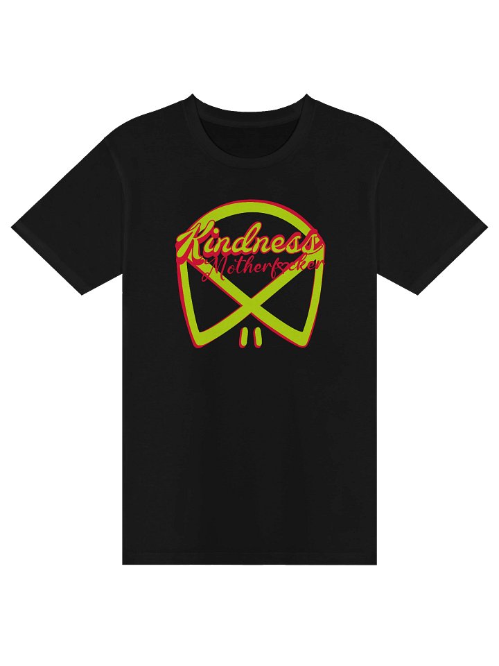KINDNESS MOTHERF❤️CKER BOBUTAH SKULL LOGO (Neon Script Misprinted Tee) product image (5)