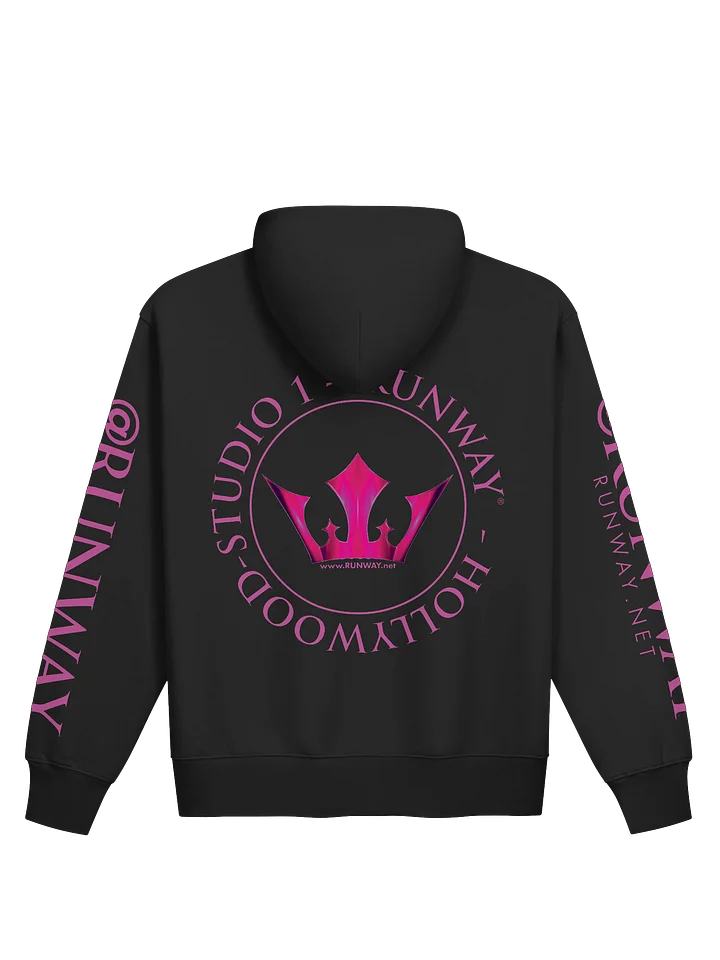 Runway Magazine × Hollywood Studio 1 Zipper Hoodie Pink Logo product image (2)