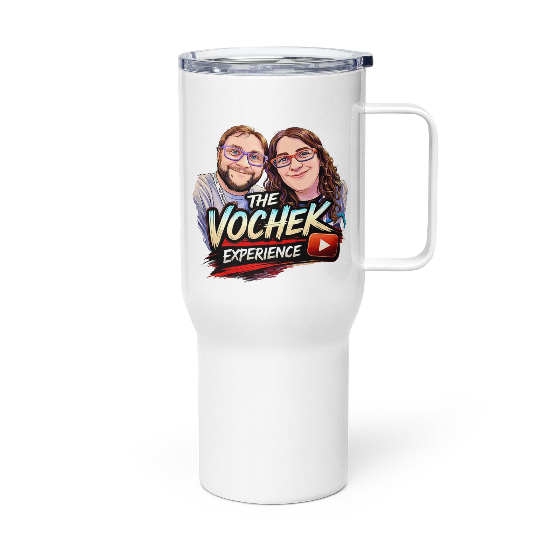 The Vochek Experience Logo Travel Mug with Handle product image (3)
