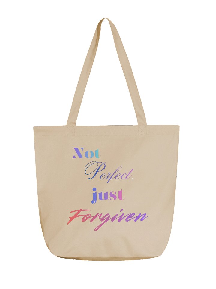 "Not Perfect Just Forgiven" Christian Canvas Tote Bag product image (1)
