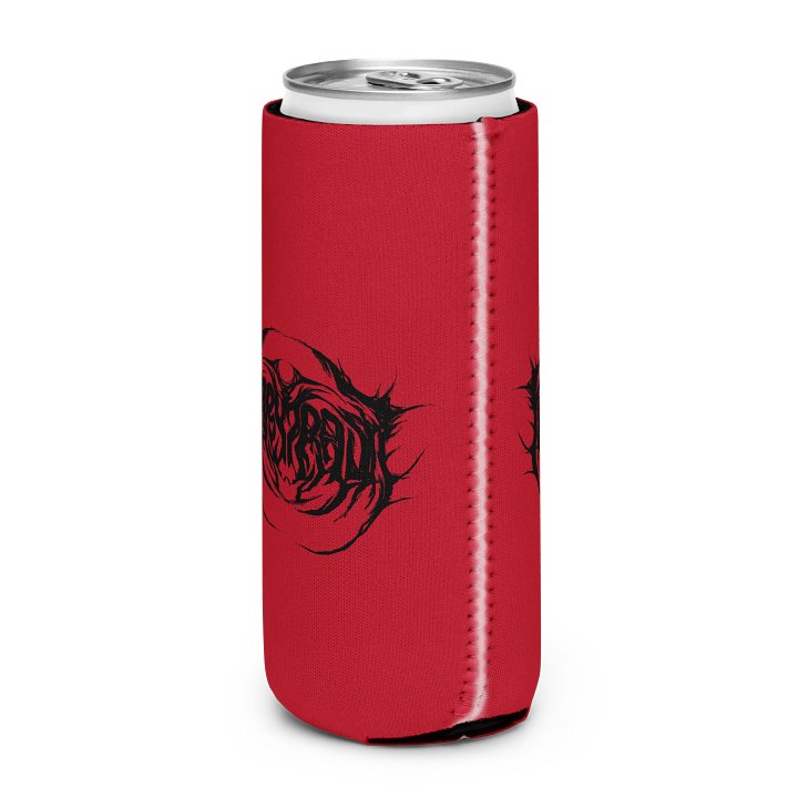 Metal Logo Koozie - Black Print on Red product image (11)