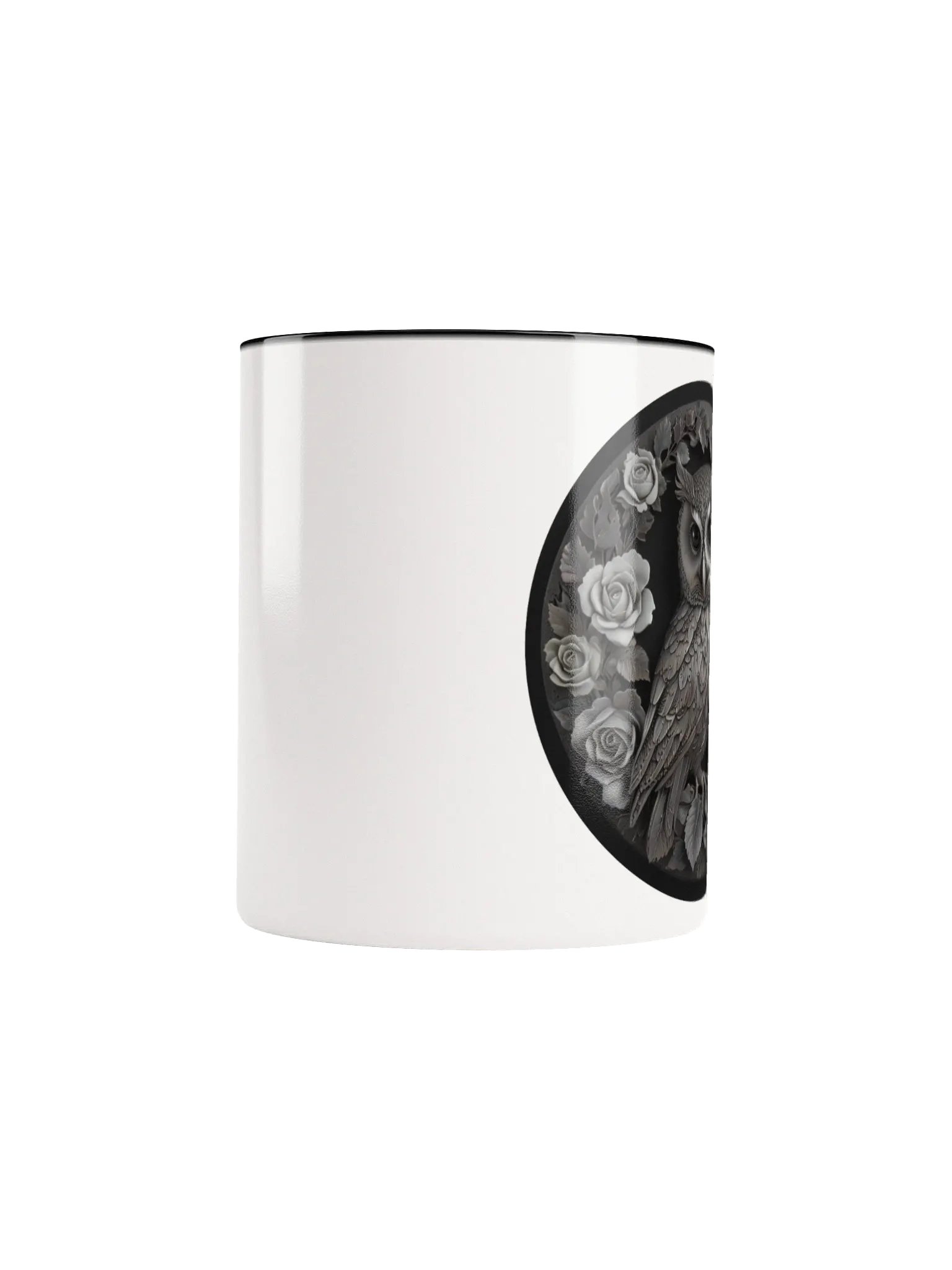 Sculptural Owl and Roses Ceramic Mug product image (13)
