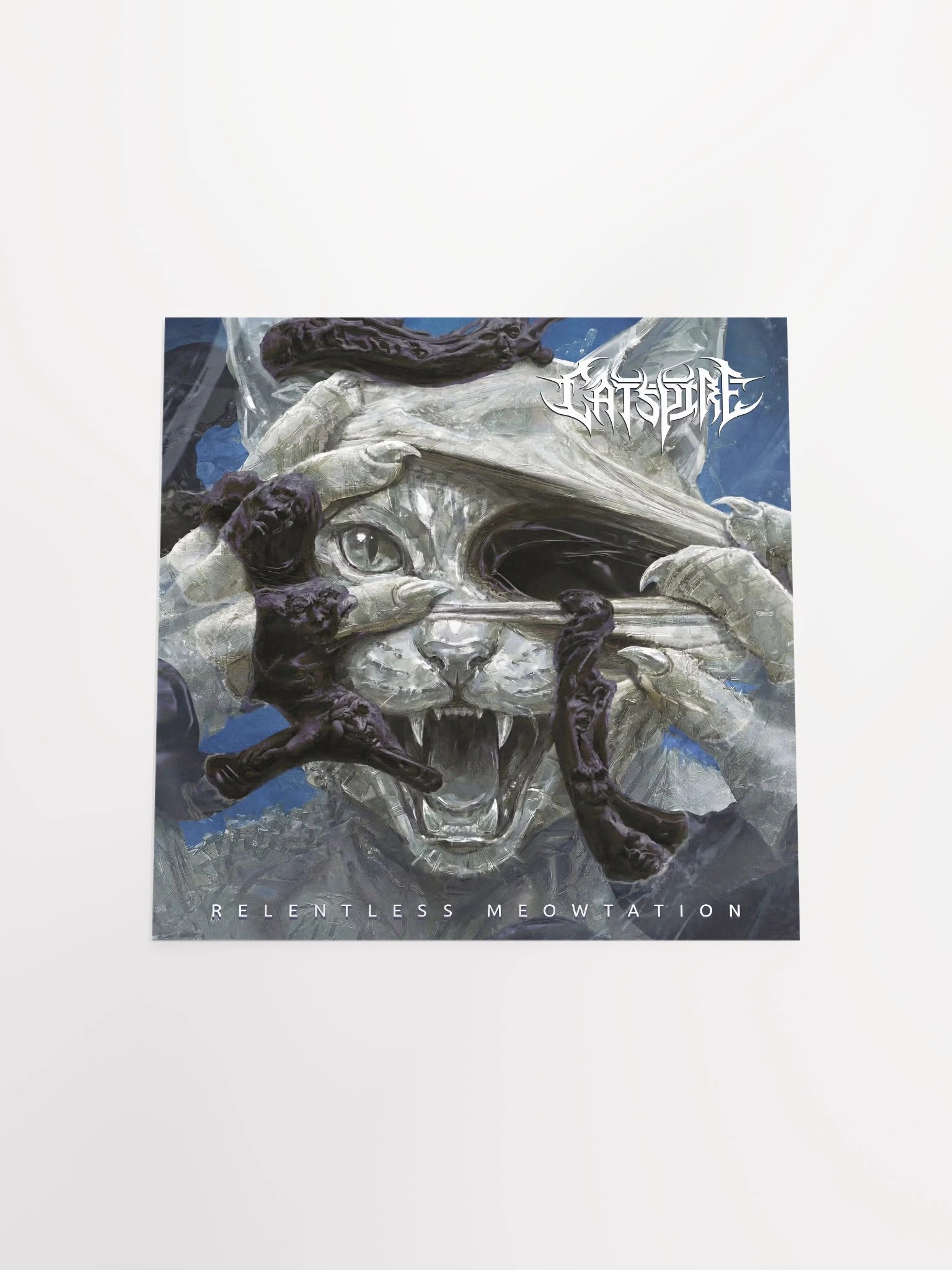 CATSPIRE RELENTLESS MEOWTATION SQUARE POSTER product image (16)
